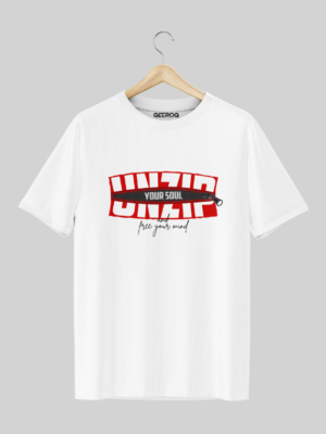 Unzip T Shirt White