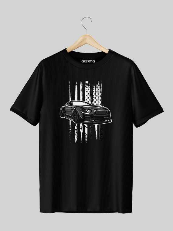 Mustang Graphic T Shirt Black