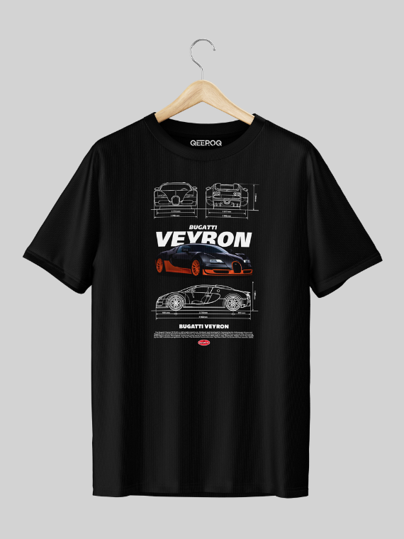 Veyron Car T Shirt Black