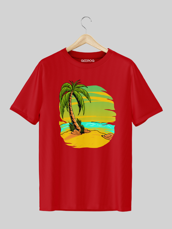Landscape T Shirt Red