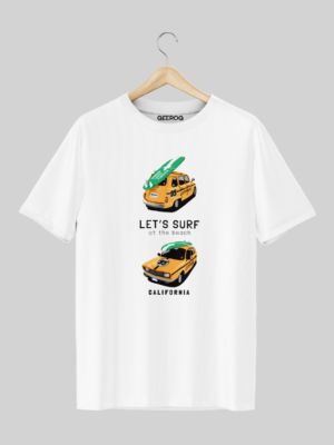 Let's Surf T Shirt White