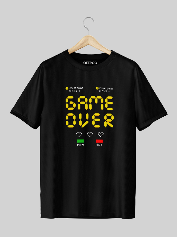 Game Over T Shirt Black