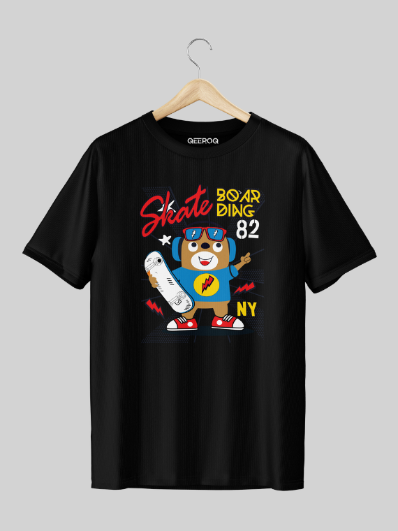 Skateboarding T Shirt Black