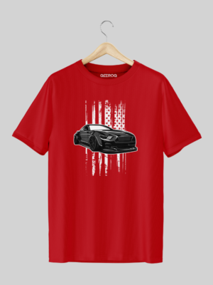 Mustang Graphic T Shirt Red