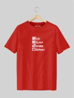 Eat Sleep Anime T Shirt Red