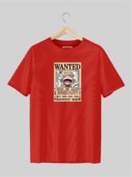 Wanted Monkey D Luffy T Shirt Red