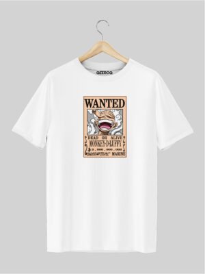 Wanted Monkey D Luffy T Shirt White
