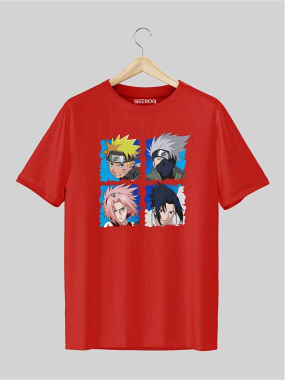 Naruto 4 Team T Shirt Red