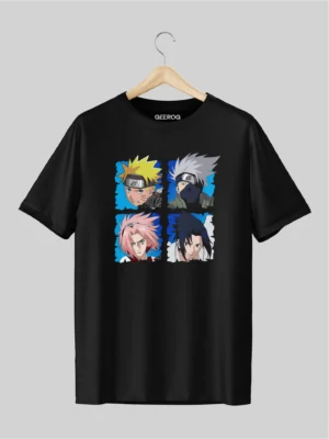 Naruto 4 Team T Shirt Black
